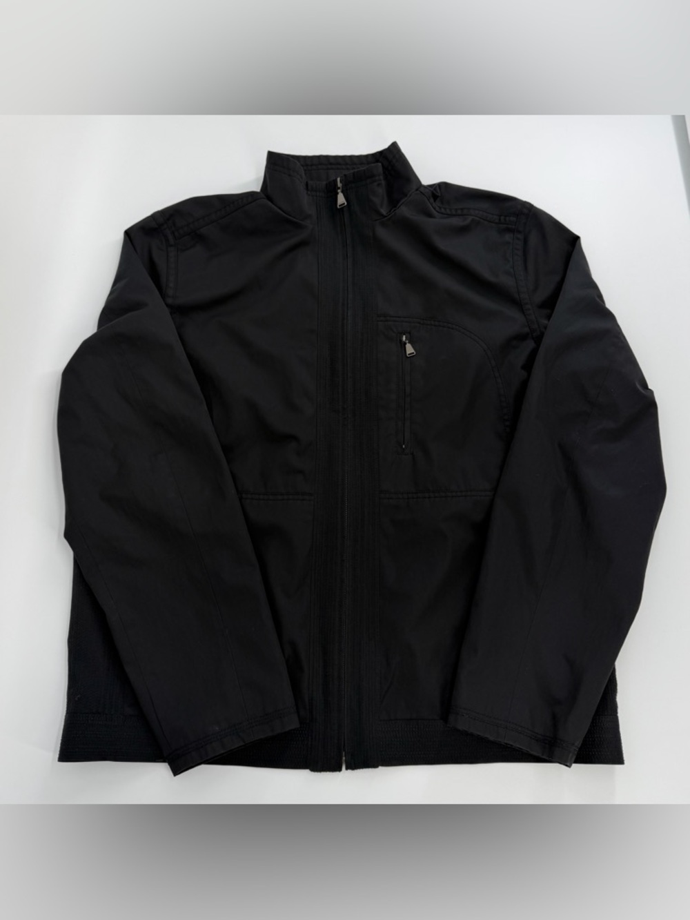 Calvin Klein Men’s Black Lightweight Zip Jacket Stand Collar Casual Coat Size L - Picture 7 of 15